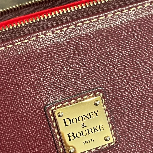 Dooney and Burke Saffiano leather backpack in Maroon - Picture 6 of 16